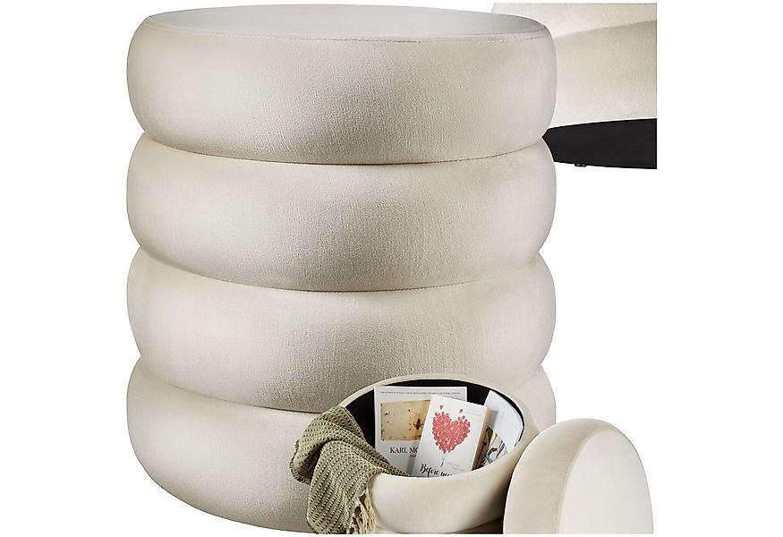 tectake Sitzhocker Schminkhocker Altu, gepolstert, Stauraum, 42 x 42 x 47 c günstig online kaufen