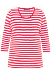 Ulla Popken T-Shirt Shirt Ringel Rippjersey günstig online kaufen