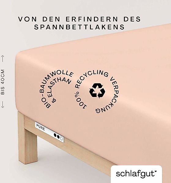 Schlafgut Spannbettlaken "PURE BOXSPRING in Gr. 90x200, 140x200 oder 180x20 günstig online kaufen