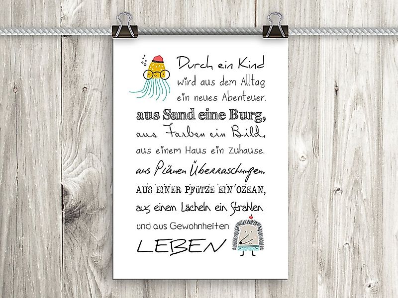 artissimo Poster Poster mit Spruch DinA4 Sprüche Baby Kind Kinderzimmer-Dek günstig online kaufen