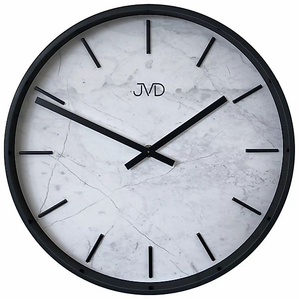 Jvd Hc23.2 Wanduhr Quarz Analog Rund Zifferblatt In Mamor Optik Weiß günstig online kaufen