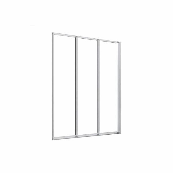 Duschparadies 120 x 140cm Badewannenaufsatz 3tlg Faltwand 4mm ESG Sicherhei günstig online kaufen