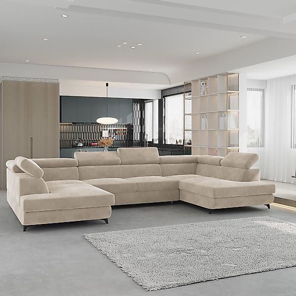 Masseno Ecksofa VINTESSA mit Schlaffunktion U-Form, günstig online kaufen