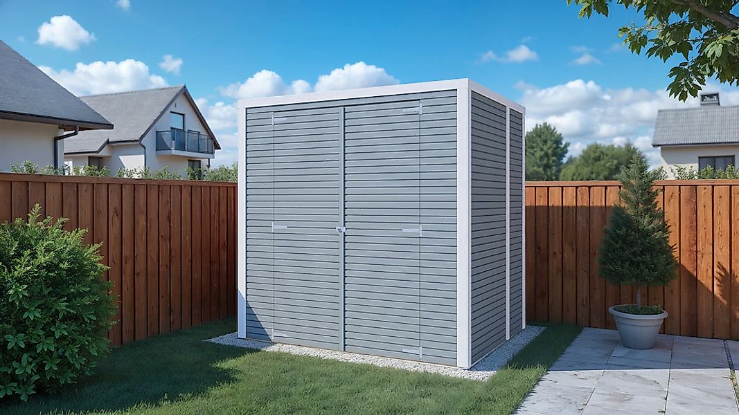 BERTILO Gerätehaus "Box 2, in verschiedenen Farben", Hohe Doppeltür, hohe W günstig online kaufen