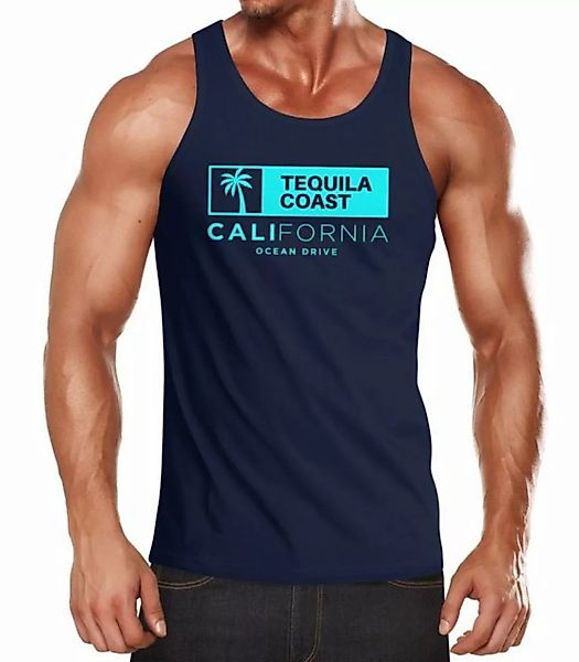 Neverless Tanktop Herren Tank-Top California Print Ocean Drive Kalifornien günstig online kaufen