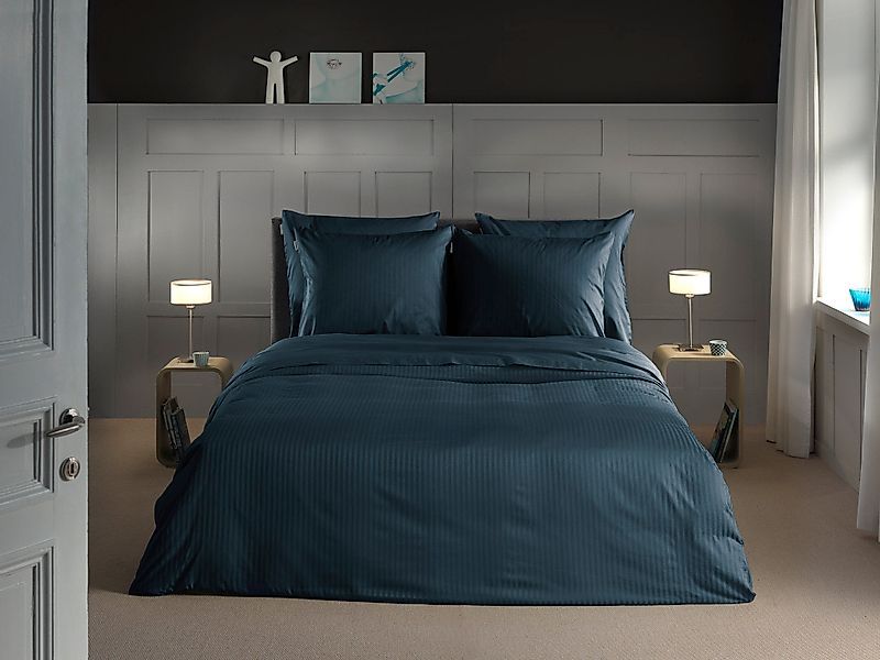 Heckett & Lane Bettwäsche »Banda« 2 Stk. tlg. hochwertiges Mako-Satin, Stre günstig online kaufen