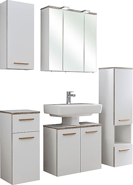 Saphir Badmöbel-Set »Quickset 931 5-teilig, Waschbeckenunterschrank mit LED günstig online kaufen