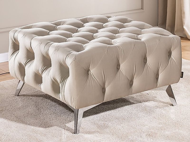 S-Style Möbel Polsterhocker Chesterfield Whitby, mit goldenen, silbernen od günstig online kaufen