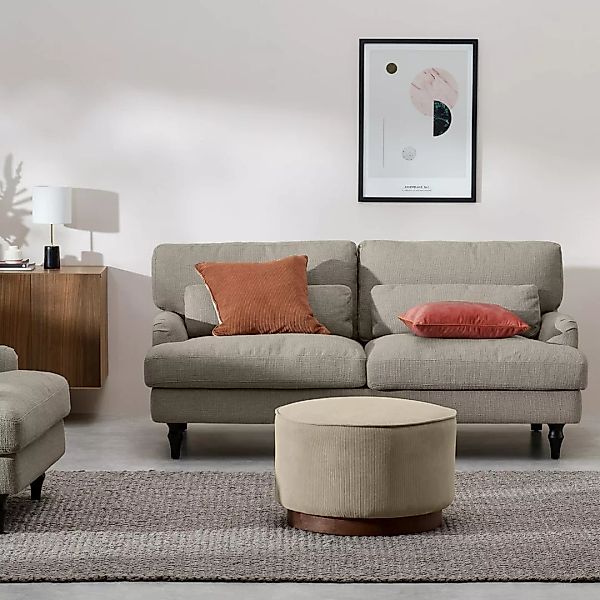 Tamyra 2-Sitzer Sofa, Gerstengelb und Schwarz - MADE.com günstig online kaufen