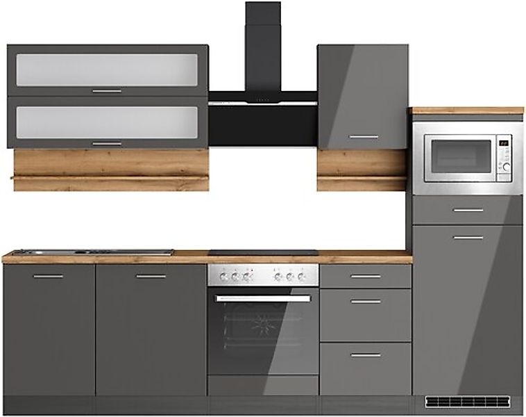 KOCHSTATION Küchenzeile »KS-Milan« 280 cm breit, robuste Metallauszüge, vie günstig online kaufen