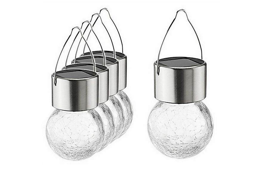 Fachhandel Plus LED Solarleuchte LED Hänge-Solarleuchten 5 Stück Kristallgl günstig online kaufen