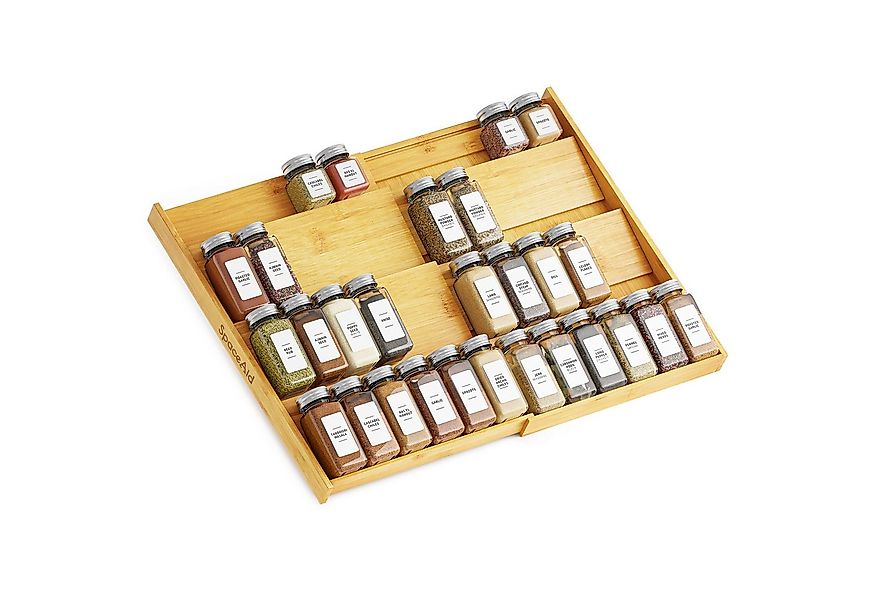 SpaceAid Gewürzregal Bambus-Gewürzschubladen-Organizer, für Schrank, Küchen günstig online kaufen