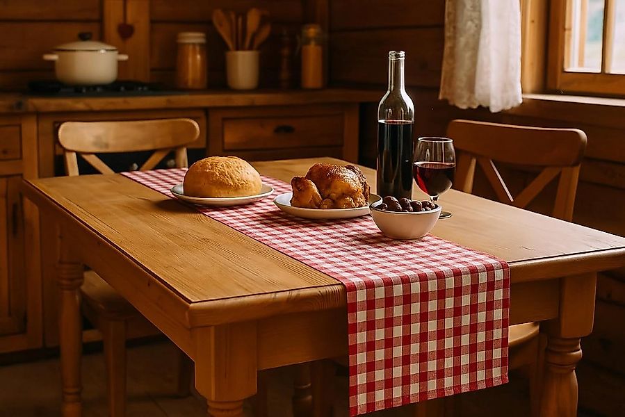 texpot Tischdecke kariert Landhausstil Bauernkaro 100% Baumwolle (1-tlg) günstig online kaufen