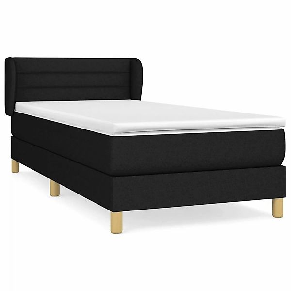 vidaXL Boxspringbett mit Matratze Schwarz 100x200 cm Stoff1372247 günstig online kaufen