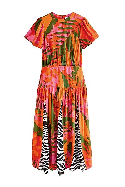 Next Midikleid Kurzärmeliges T-Shirtkleid mit geteiltem günstig online kaufen
