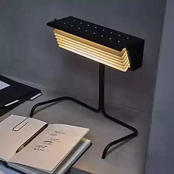Tischleuchte Biny LED metall weiß schwarz / Neuauflage des Originals aus de günstig online kaufen