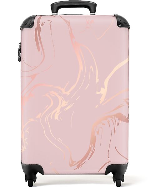 NoBoringSuitcases.com© Hartschalen-Trolley Marmor - Roségold - günstig online kaufen