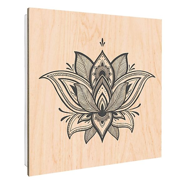 Banjado Schlüsselkasten mit Holzfront 30x30cm Weiß Scharnier Links 50 Haken günstig online kaufen