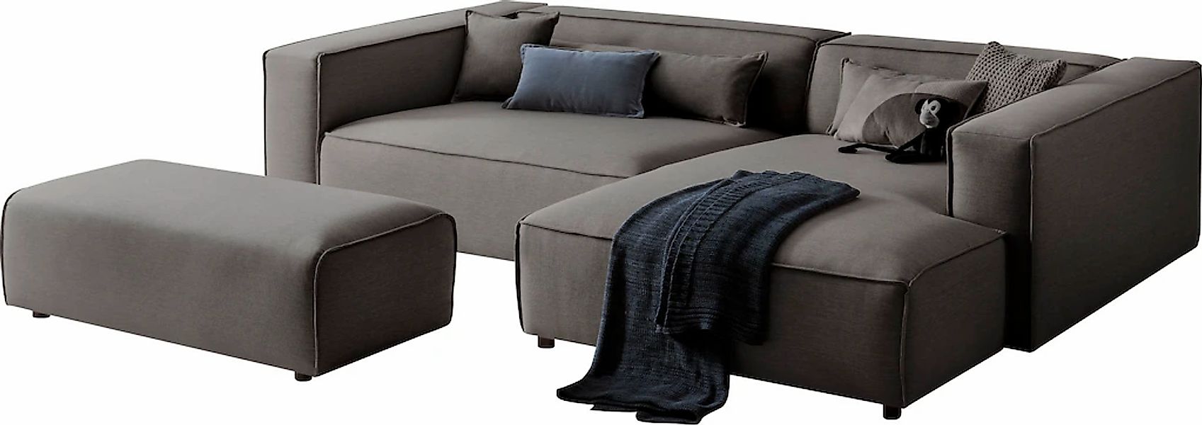 LeGer Home by Lena Gercke Ecksofa "PIARA XXL, L-Form, Schlaffunktion, Cord, günstig online kaufen