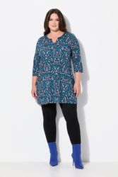 Ulla Popken Longshirt Longshirt A-Linie Tunika-Ausschnitt günstig online kaufen