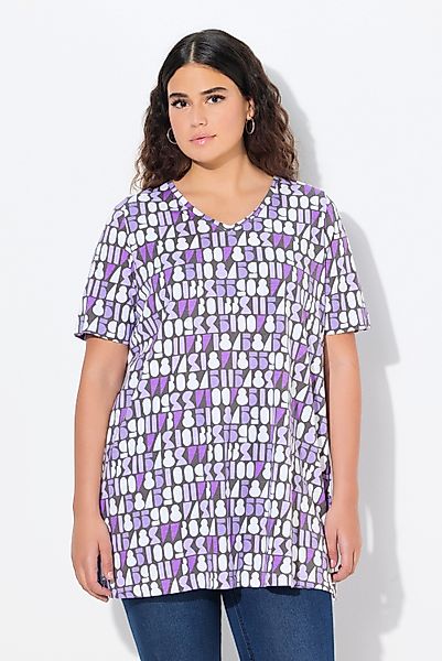 Ulla Popken T-Shirt T-Shirt Zahlen A-Linie günstig online kaufen