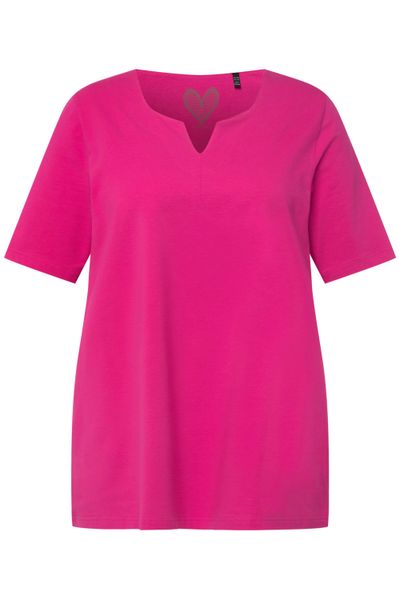 Ulla Popken T-Shirt T-Shirt A-Linie Tunika-Ausschnitt günstig online kaufen