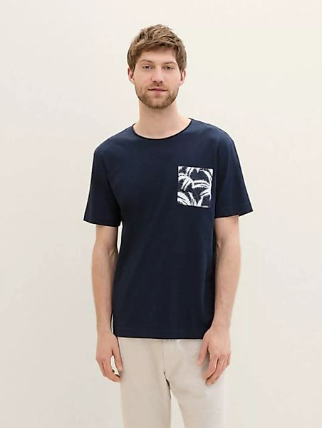 TOM TAILOR T-Shirt Strukturiertes T-Shirt mit Bio-Baumwolle günstig online kaufen