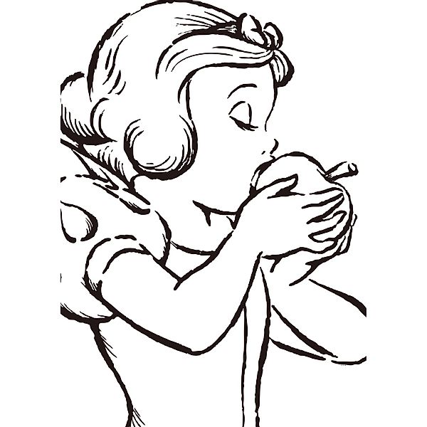Komar Bild "Snow White Apple Bite - white" Disney 1 Stk. tlg. Wandbild zur günstig online kaufen