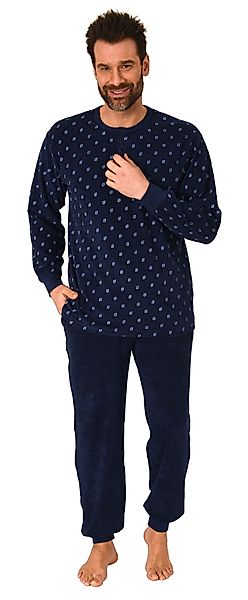 Normann Pyjama Herren Frottee Schlafanzug lang günstig online kaufen