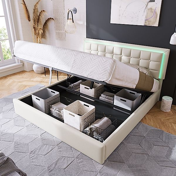 HAUSS SPOLE Polsterbett Polsterbett Hydraulisch Doppelbett günstig online kaufen