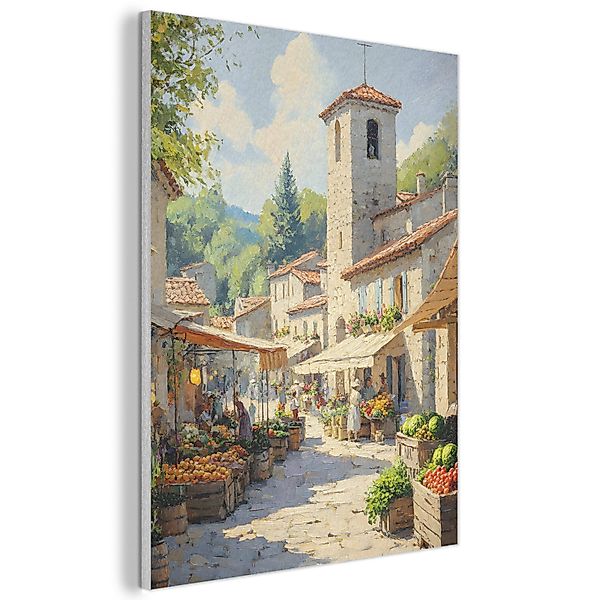 MuchoWow Gemälde Dorf - Sonne - günstig online kaufen