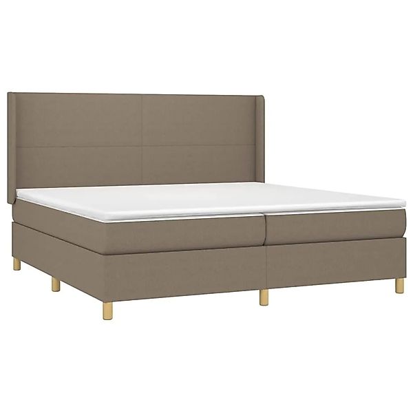 vidaXL Boxspringbett mit Matratze & LED Taupe 200x200 cm Stoff 3138745 günstig online kaufen