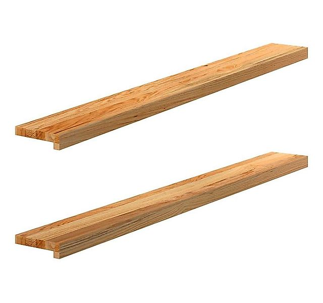 vidaXL Fensterbank Fensterbänke 2 Stk. Hellbraun 140x15x2 cm Massivholz Eic günstig online kaufen