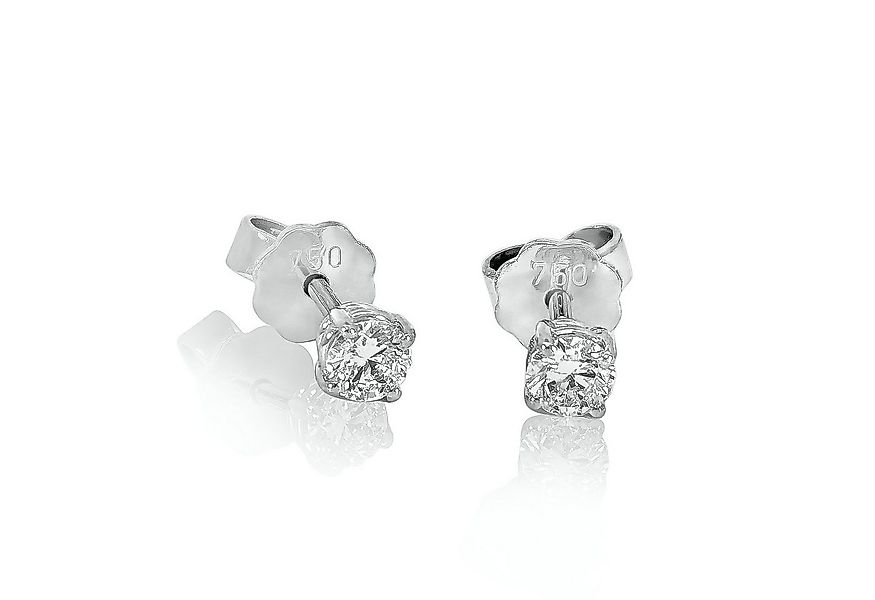 Webgoldschmied Paar Ohrstecker Diamant Ohrstecker 750 Weißgold mit 2 Diaman günstig online kaufen