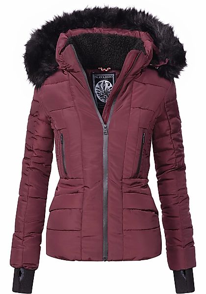 Navahoo Steppjacke "Adele" mitKapuze hochwertige Winterjacke mit edler Kuns günstig online kaufen