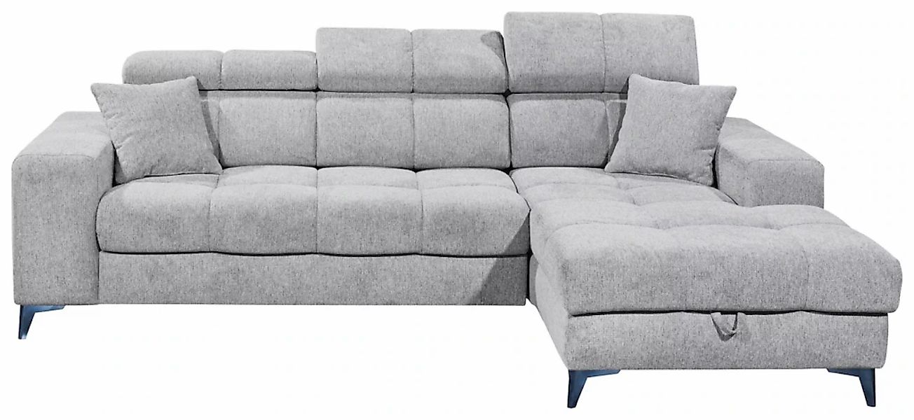 ED EXCITING DESIGN Ecksofa "Sydney L-Form", mit Bettfunktion, Bettkasten, K günstig online kaufen