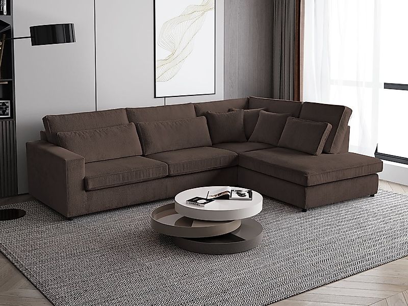 Beautysofa Ecksofa mit dekorativen Kissen PARMA, günstig online kaufen