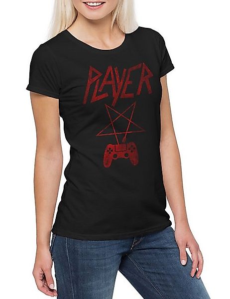 Urban Backwoods Print-Shirt Player P Damen T-Shirt Pentagramm Logo Pentacle günstig online kaufen