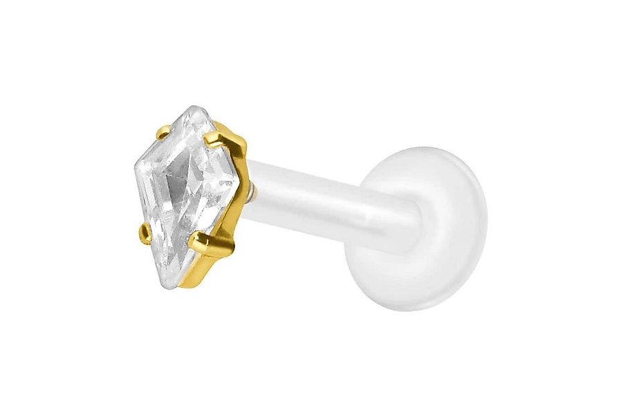 PIERCINGLINE Piercing-Set PTFE Labret mit Innengewinde + Titan-Aufsatz KRIS günstig online kaufen