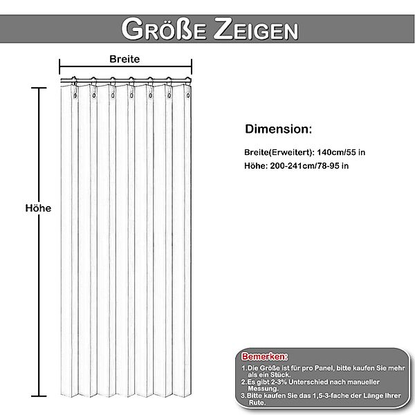 BTTO V&G Vorhang Wasserdichter Vorhang mit Haken,Terrassenvorhang  (1 St), günstig online kaufen