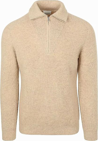 Profuomo Half Zip Pullover Wolle Sand - Größe XXL günstig online kaufen