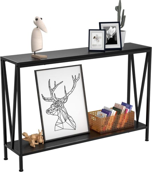 GarveeMore Konsolentisch,Beistelltisch,Holz und Metall Sofatisch mit günstig online kaufen