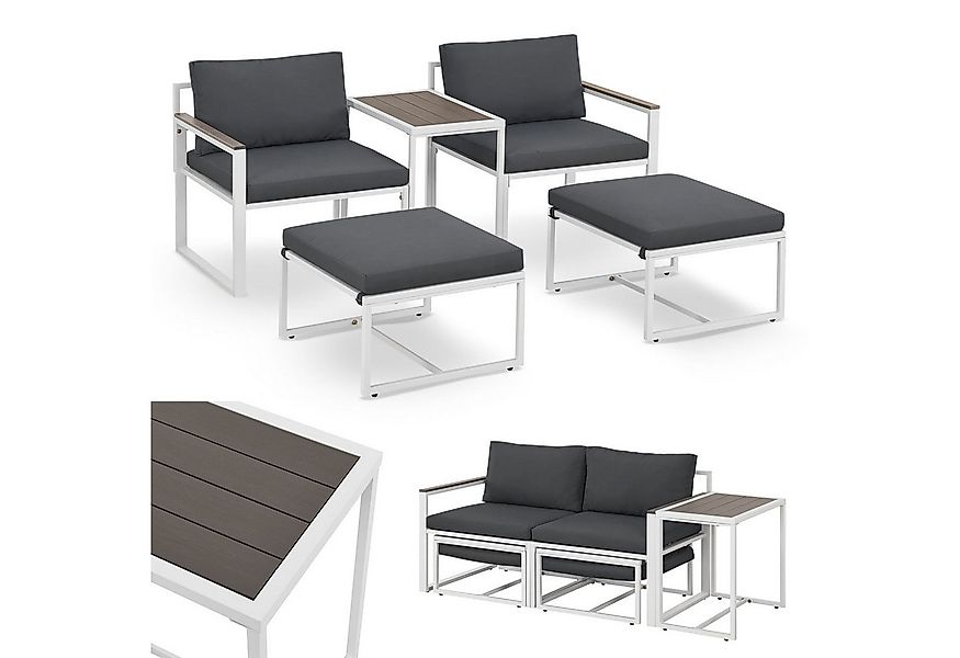 Juskys Gartenlounge-Set Bari, (5-tlg), Gartenmöbel Sofa, Set 5-teilig, Hock günstig online kaufen