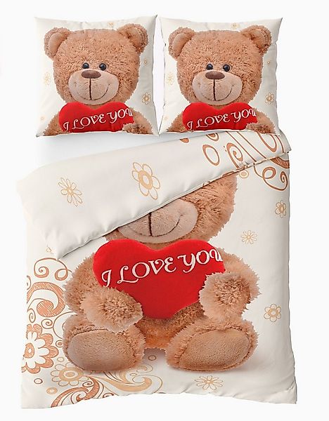 Leonado Vicenti Bettwäsche Winter flauschig warm, Fleece, 2 teilig, Teddy B günstig online kaufen