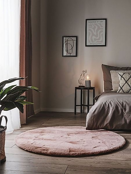 benuta Fellteppich Dave, rund, Höhe: 21 mm, Kunstfaser, Berber, Ethno-Style günstig online kaufen