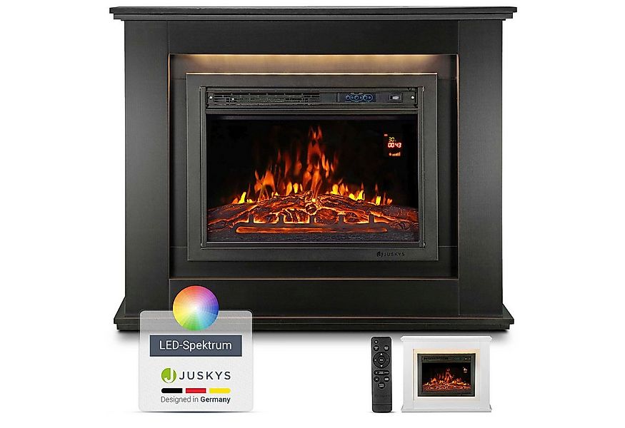 Juskys Elektrokamin, 2000 W Heizung, Flammeneffekt, Fernbedienung, LED-Lich günstig online kaufen