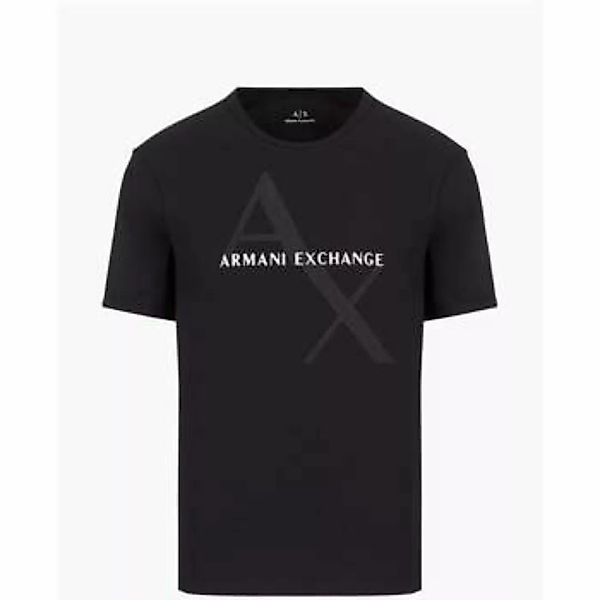 EAX  T-Shirts & Poloshirts Diagonal logo t-shirt - black günstig online kaufen