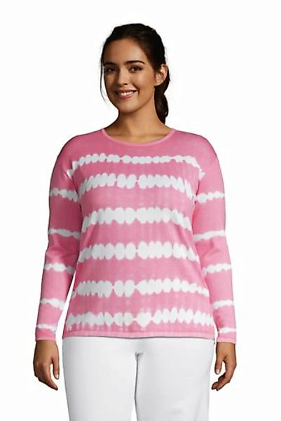 Feinstrick-Pullover Batik Gestreift in großen Größen, Damen, Größe: 52-54 P günstig online kaufen