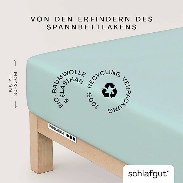 Schlafgut Spannbettlaken "PREMIUM Mako-Zwirn-Jersey, 220 g/m², 95% Bio-Baum günstig online kaufen