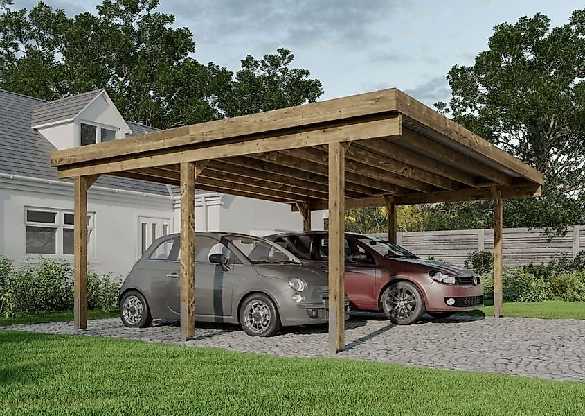 Alpholz Doppelcarport Salzburg, BxT: 600x506 cm günstig online kaufen